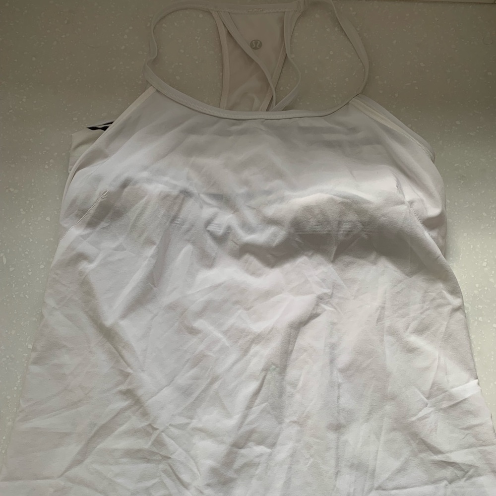 Lululemon Tank with Flow Y Bra Built-In, 8
